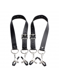 Ремни с зажимами для половых губ Spread Labia Spreader Straps with Clamps - XR Brands - купить с доставкой в Муроме