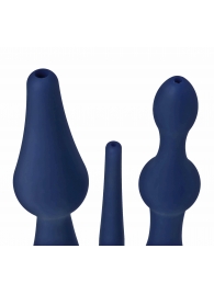 Набор из 3 универсальных насадок для анального душа Universal 3 Piece Silicone Enema Attachment Set - XR Brands - купить с доставкой в Муроме