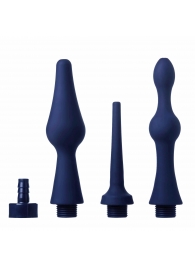 Набор из 3 универсальных насадок для анального душа Universal 3 Piece Silicone Enema Attachment Set - XR Brands - купить с доставкой в Муроме