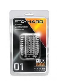 Прозрачная насадка с шипами STAY HARD COCK SLEEVE 01 CLEAR - Blush Novelties - в Муроме купить с доставкой