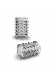 Прозрачная насадка на пенис с шишечками STAY HARD COCK SLEEVE 02 CLEAR - Blush Novelties - в Муроме купить с доставкой