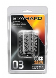 Прозрачная насадка с шипами и шишечками STAY HARD COCK SLEEVE 03 CLEAR - Blush Novelties - в Муроме купить с доставкой