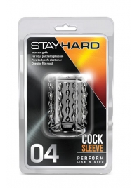Прозрачная насадка с бороздками STAY HARD COCK SLEEVE 04 CLEAR - Blush Novelties - в Муроме купить с доставкой