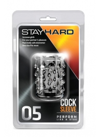 Прозрачная насадка с капельками STAY HARD COCK SLEEVE 05 CLEAR - Blush Novelties - в Муроме купить с доставкой