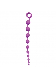 Лиловая анальная цепочка Beaded Adventure - 35,5 см. - Selopa