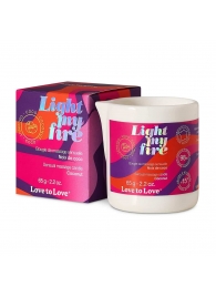 Массажная свеча Light My Fire Coconut с ароматом кокоса - 65 гр. - Love to Love - купить с доставкой в Муроме