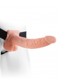 Полый страпон телесного цвета Hollow Strap-On with Balls - 24 см. - Pipedream - купить с доставкой в Муроме