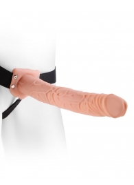 Фаллопротез телесного цвета Hollow Strap-On - 29 см. - Pipedream - купить с доставкой в Муроме