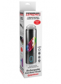 Перезаряжаемый мастурбатор-ротик Extreme Toyz Rechargeable Roto-Bator Mouth - Pipedream - в Муроме купить с доставкой