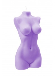 Фиолетовая интерьерная свеча в форме женского торса - 850 гр. - Pecado - купить с доставкой в Муроме