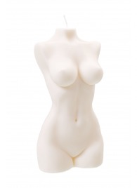 Белая интерьерная свеча в форме женского торса - 850 гр. - Pecado - купить с доставкой в Муроме