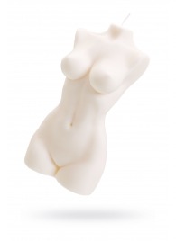 Белая интерьерная свеча в форме женского торса - 850 гр. - Pecado - купить с доставкой в Муроме