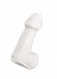 Белая свеча в форме пениса - 47 гр. - Pecado - купить с доставкой в Муроме