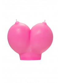 Розовая свеча «Сиськи» - 150 гр. - Pecado - купить с доставкой в Муроме