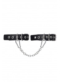 Черные оковы из одного ремешка с люверсами - Pecado - купить с доставкой в Муроме