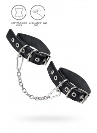 Черные оковы из одного ремешка с люверсами - Pecado - купить с доставкой в Муроме