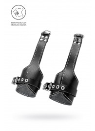 Черные подвесы с белой строчкой - Pecado - купить с доставкой в Муроме