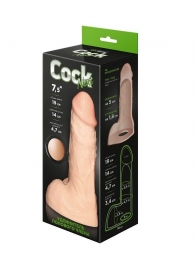 Телесный фаллоудлинитель с мошонкой Cock Next - 19 см. - LOVETOY (А-Полимер) - в Муроме купить с доставкой