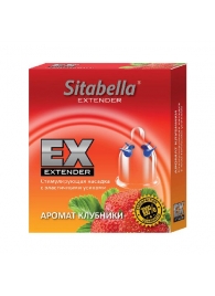 Стимулирующая насадка Sitabella Extender  Клубника - Sitabella - купить с доставкой в Муроме