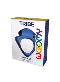 Синее эрекционное кольцо Wooomy Tribeс с вибрацией - Adrien Lastic - в Муроме купить с доставкой