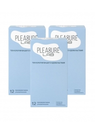 Набор из 3 упаковок ультратонких презервативов Pleasure Lab (по 12 шт.) - Pleasure Lab - купить с доставкой в Муроме