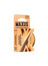 Точечные презервативы MAXUS 2000 Amazing Dots с железным кейсом - 3 шт. - Maxus - купить с доставкой в Муроме