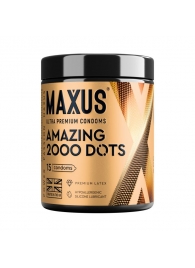 Точечные презервативы MAXUS 2000 Amazing Dots с железным кейсом - 15 шт. - Maxus - купить с доставкой в Муроме