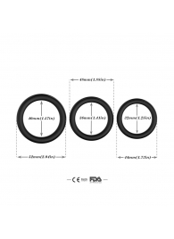 Набор из 3 черных эрекционных колец Stay Hard - Boys of Toys - в Муроме купить с доставкой