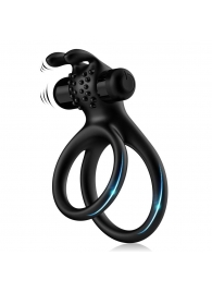 Черное эрекционное виброкольцо с подхватом мошонки Stay Hard - Boys of Toys - в Муроме купить с доставкой