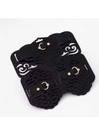 Фигурный набор для БДСМ-игр с узорами и золотистой фурнитурой - Crazy Handmade - купить с доставкой в Муроме