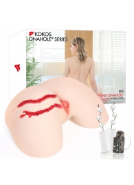 Мастурбатор-полуторс с двойным слоем материала и вибрацией Jenny Onahole Real Hips - KOKOS - в Муроме купить с доставкой