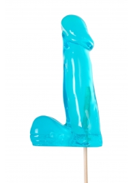 Голубой леденец в форме члена со вкусом блю кюрасао - 173 гр. - Sosuчki - купить с доставкой в Муроме
