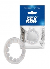 Эрекционное кольцо со стимулирующими шариками на поверхности - Sex Expert - в Муроме купить с доставкой