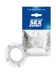 Эластичное эрекционное кольцо с шишечками и шипами - Sex Expert - в Муроме купить с доставкой