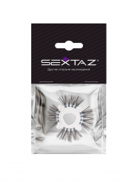 Эластичное эрекционное кольцо с черными «ресничками» - Sextaz - в Муроме купить с доставкой