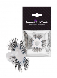 Эластичное эрекционное кольцо с черными «ресничками» - Sextaz - в Муроме купить с доставкой