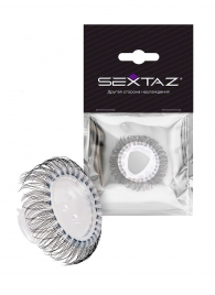 Эластичное эрекционное кольцо с длинными черными «ресничками» - Sextaz - в Муроме купить с доставкой