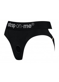 Черные трусики для насадок Heroine Lingerie Harness - size XL - Strap-on-me - купить с доставкой в Муроме