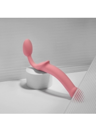 Розовый безремневой страпон Strap-on-me Semi-Realistic Bendable Strap-On size L - Strap-on-me - купить с доставкой в Муроме