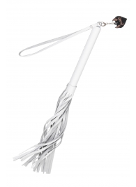 Белая кожаная плеть - 50 см. - Pecado - купить с доставкой в Муроме