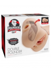 Телесный мастурбатор с вибрацией Double Pounder Vibrating Squeeze Stroker - Pipedream - в Муроме купить с доставкой