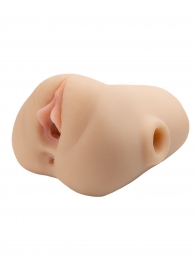 Телесный мастурбатор с вибрацией Double Pounder Vibrating Squeeze Stroker - Pipedream - в Муроме купить с доставкой