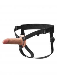 Телесный пустотелый фаллопротез 5’’ Hollow Silicone Strap-On - 14 см. - Pipedream - купить с доставкой в Муроме