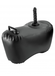 Черное надувное кресло с платформой для фиксации дилдо Body Dock Inflatable Love Seat - Pipedream - купить с доставкой в Муроме