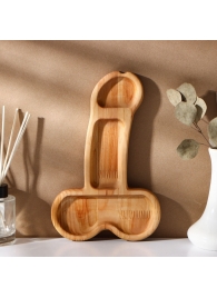 Деревянное блюдо для подачи в форме члена (25 х 16,5 х 1,7 см) - Сима-Ленд - купить с доставкой в Муроме