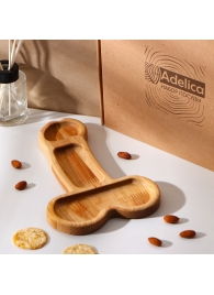 Деревянное блюдо для подачи в форме члена (25 х 16,5 х 1,7 см) - Сима-Ленд - купить с доставкой в Муроме