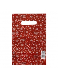 Красный подарочный новогодний пакет с вырубной ручкой (20х30 см) - Сима-Ленд - купить с доставкой в Муроме