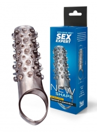 Дымчатая насадка на пенис с шипами и выпуклостями - 12 см. - Sex Expert - в Муроме купить с доставкой