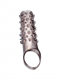 Дымчатая насадка на пенис с шипами и выпуклостями - 12 см. - Sex Expert - в Муроме купить с доставкой