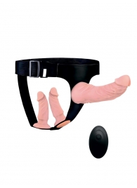 Женский страпон с 3 насадками и вибрацией - Erowoman-Eroman - купить с доставкой в Муроме